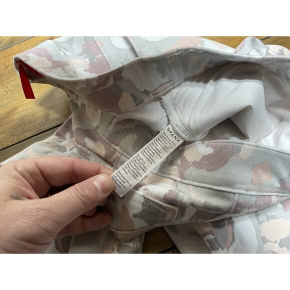 Spanx Blush Bloom Abstract Floral Jean Ish Jegging Legging Ankle Pants Medium - Picture 5 of 9